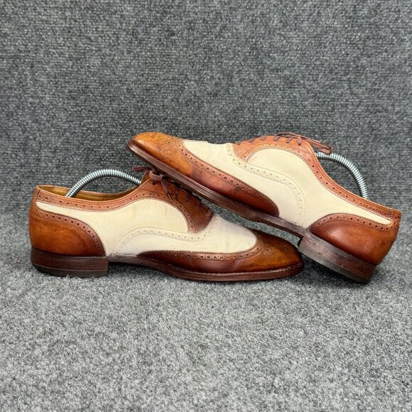 Florsheim Imperial Spectator Oxford Men\'s 9.5D Two Tone Brown‎ Leather Wingtip main image 13